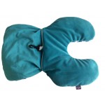 VIAGGI 2in1 Microbeads Convertible Travel Neck Pillow - White & Blue